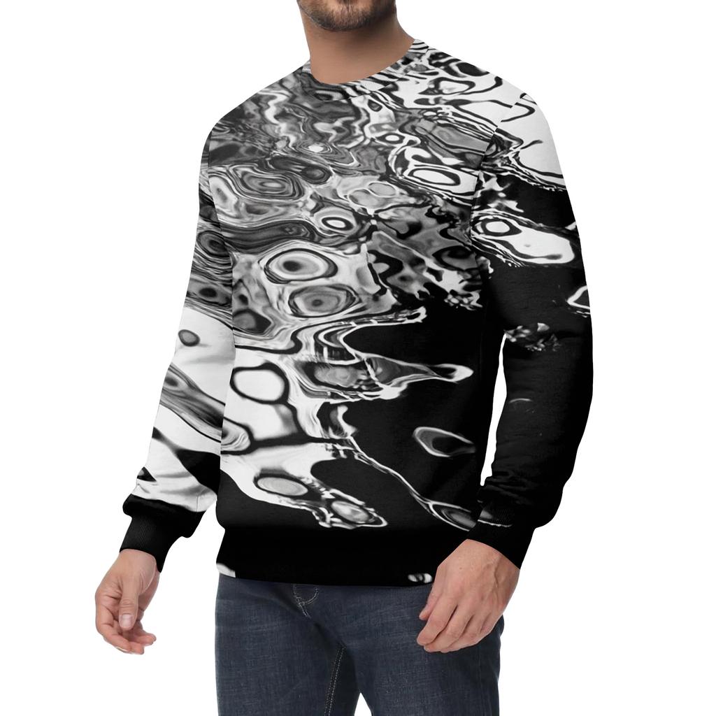 Мужской повседневный модный свитшот с принтом и круглым вырезом