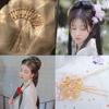 Crystal Petals Women U-shaped Zinc Zinc Alloy Hanfu Hair Sticks Pearl Row Hairpin Hair Forks Hair Accessories