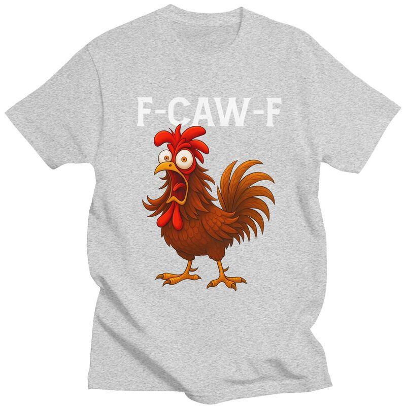 Мужские футболки с мемом 'Кричащий цыпленок FCAWF' 100% хлопок Одежда Повседневная Новинка Креативная графика Футболки