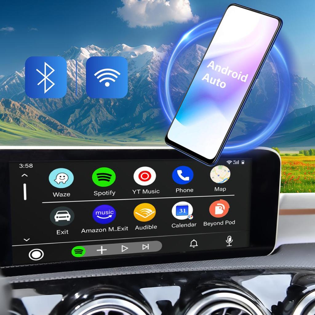 Sinairyu Беспроводной CarPlay Android Auto DAB DVR Mirror-Link совместим с Mercedes Benz CLS GLE GLS GV Class NTG 6.0