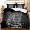 Tiger Duvet Cover Set Twin for Boys Men Wild Animal Printed Bedding Set Animal Polyester Comforter Cover Double Queen King Size