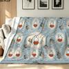 Miffy Print Flannel Blanket High Quality Warm Comfortable Cover for All Seasons Perfect for Gifts Home Decor