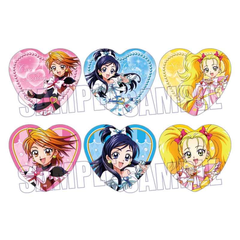 Bell House Футари ва Pretty Cure Max Heart Значок-сердечко для коллекционирования Версия «Действие». Примерно 1 коробка. W57 x H52,5 мм Жестяная банка