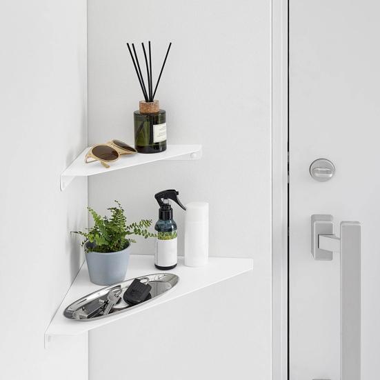 Bathroom Storage Rack Corner Shelf Rustproof Strong Load-bearing Simple Installation Floating Shower Shelf