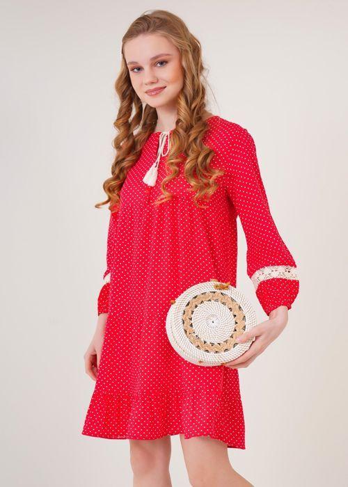 MT Clothes - Red Volanté Dress 36
