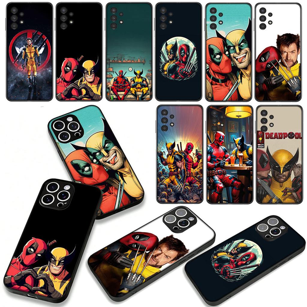 Wallpaper Deadpool Marvel Wolverine Cover Phone Case for Apple iPhone 16 15 14 Plus 13 12 Mini 17 Pro Max + 16E Air 16+ ProMax