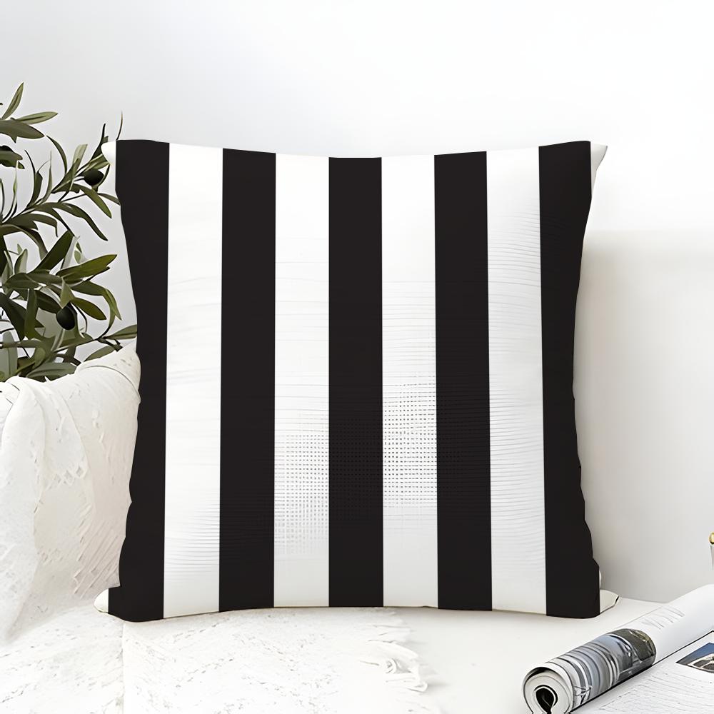 Minimal Classic Black  White Stripes Pillow Case linen pillow case sofa home decor cushion cover cushion cove