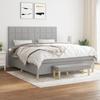 3137173 vidaXL Divan Bed with Mattress Light Grey 180x200cm Fabric