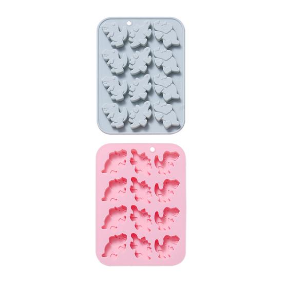 Форма для льда Силиконовый лоток 12 ячеек 3 формы динозавра Пищевой гибкий ледогенератор Шоколадные кубики льда Форма для приготовления торта