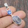 Blue Kyanite, Blue Topaz Gemstone Handmade Jewelry 925 Sterling Silver Pendant For Thanksgiving