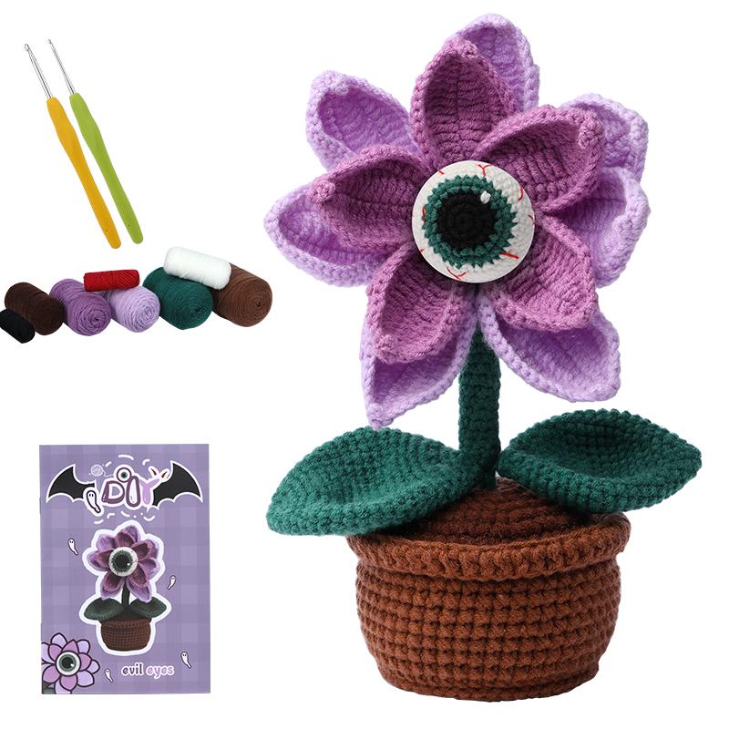 Fenrry Halloween Complete Crochet Starter Kit с пошаговыми видеоуроками Knitting Kit DIY Craft Supplies