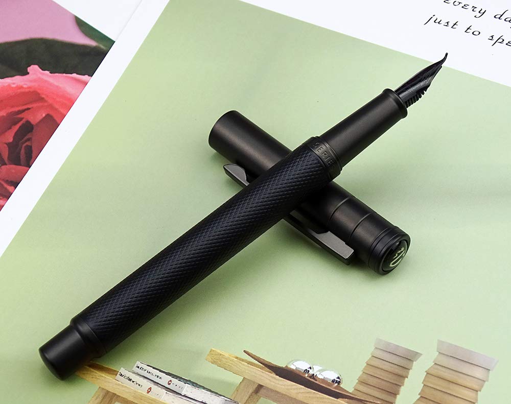 Перьевая ручка Black Forest, специальное перо, тонкое, среднее, жирное, металлическая подарочная коробка, Hongdian (0,7-1,2 мм)