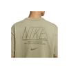 Nike Футболка Sportswear Essentials Series с простым буквенным принтом, ребристым дышащим круглым вырезом и коротким рукавом, мужская футболка оливково-зеленого цвета HQ9151-276