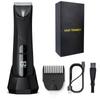 Electric Hair Clippers Body Hair Trimmers With Charging Base LED For Man Groin & Pubic Waterproof Groomer Clippers Shaver Razor