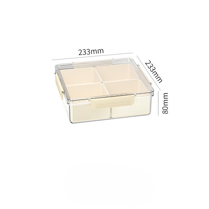 Light Luxury Fruit Plate High-end Home Use Partitioned Fruit Plate with Lid Living Room Candy Box Dried Fruit Plate Snack Box Plate