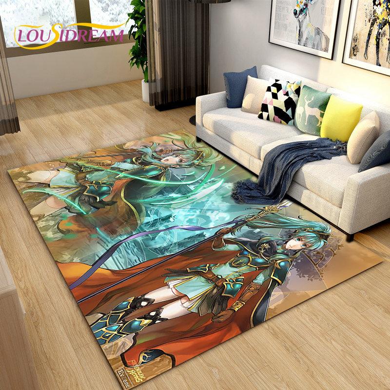 Game Gamer Fire Emblem Series Area Rug,Carpet Rug for Living Room Bedroom Sofa Doormat Decoration, Kids Play Non-slip Floor Mat