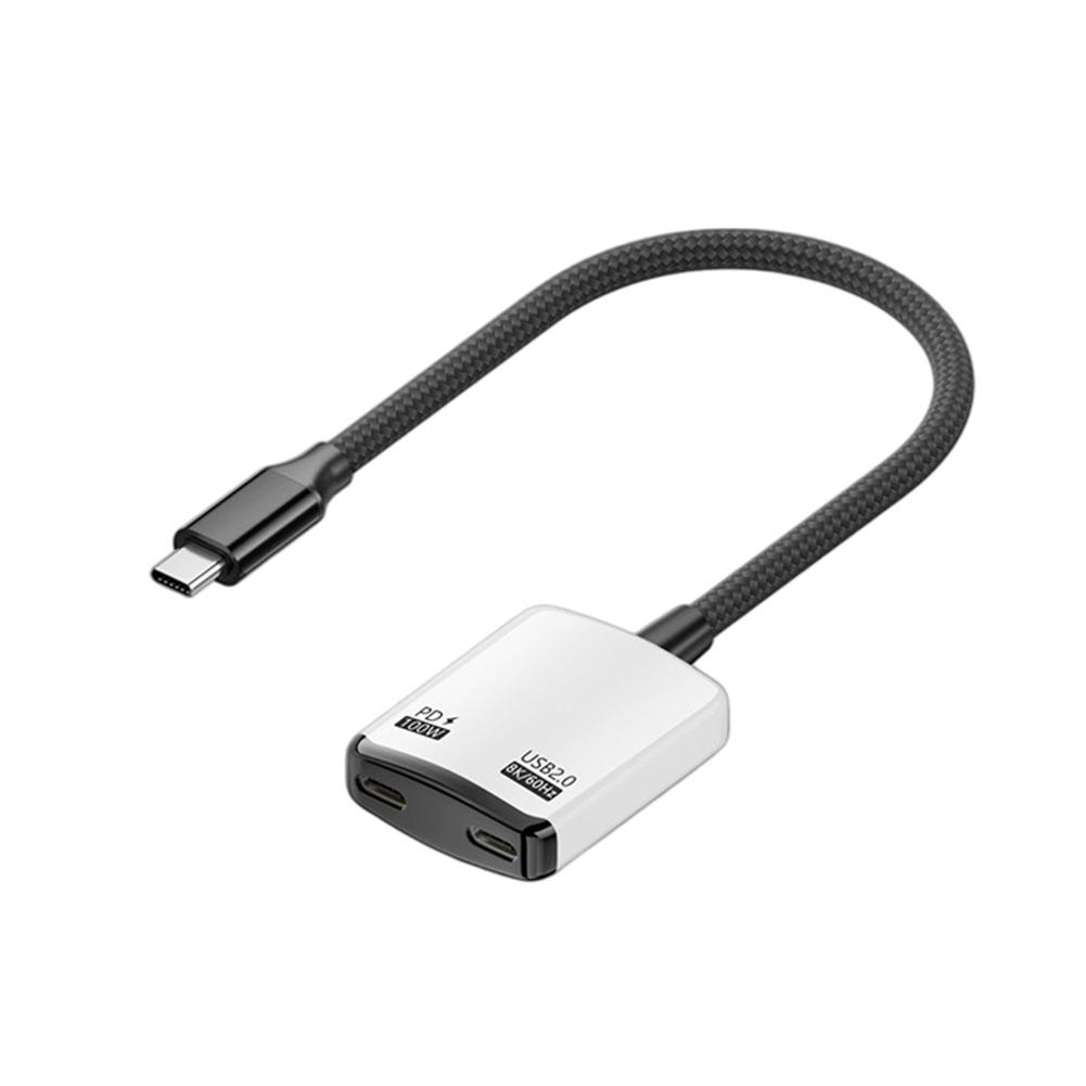 Адаптер USB C для AR-очков с разрешением 8K@60 Гц и быстрой зарядкой 100 Вт для интерфейсов Type-C, нейлоновый