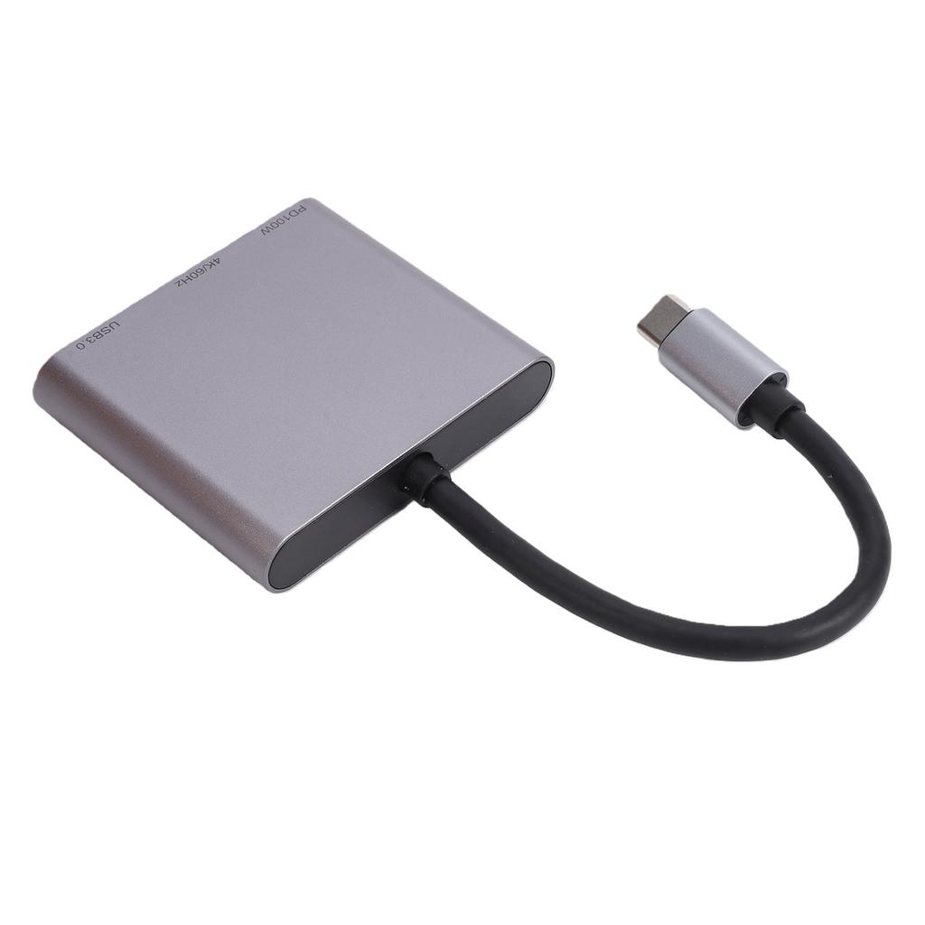 3-в-1 USB-C концентратор, подходит для AR-очков XREAL One, многопортовый адаптер, док-станция, поддержка быстрой зарядки PD 100 Вт, 4K 60 Гц