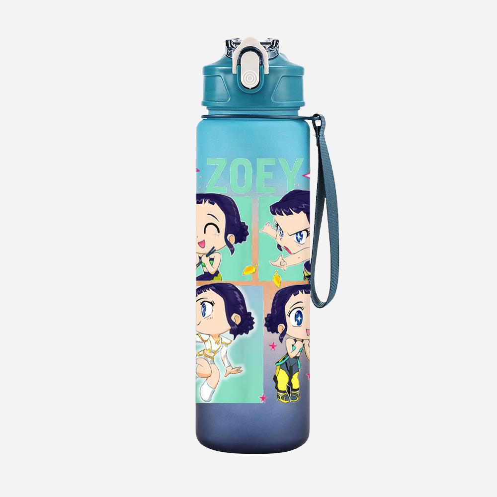 750Ml Water Bottler K-Pop Demon Hunters Printed Character Water Cup Large Capacity Outdoor Portable Rope Drinking Bottle for Boy Girl Gift