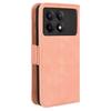 Flip Case for Xiaomi Poco F6 Pro, Card Slot, Pink