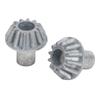 2Pcs RC Car Metal Bevel Gear Zinc Alloy 12T Metal Bevel Gear Replacement RC Parts for WLtoys 124008