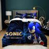 Exquisite 3D Cartoon S-Sonics Wallpaper Anime Digital Printing Bedding Set Duvet Cover Pillowcase Youth Kids Girl Boys Gift