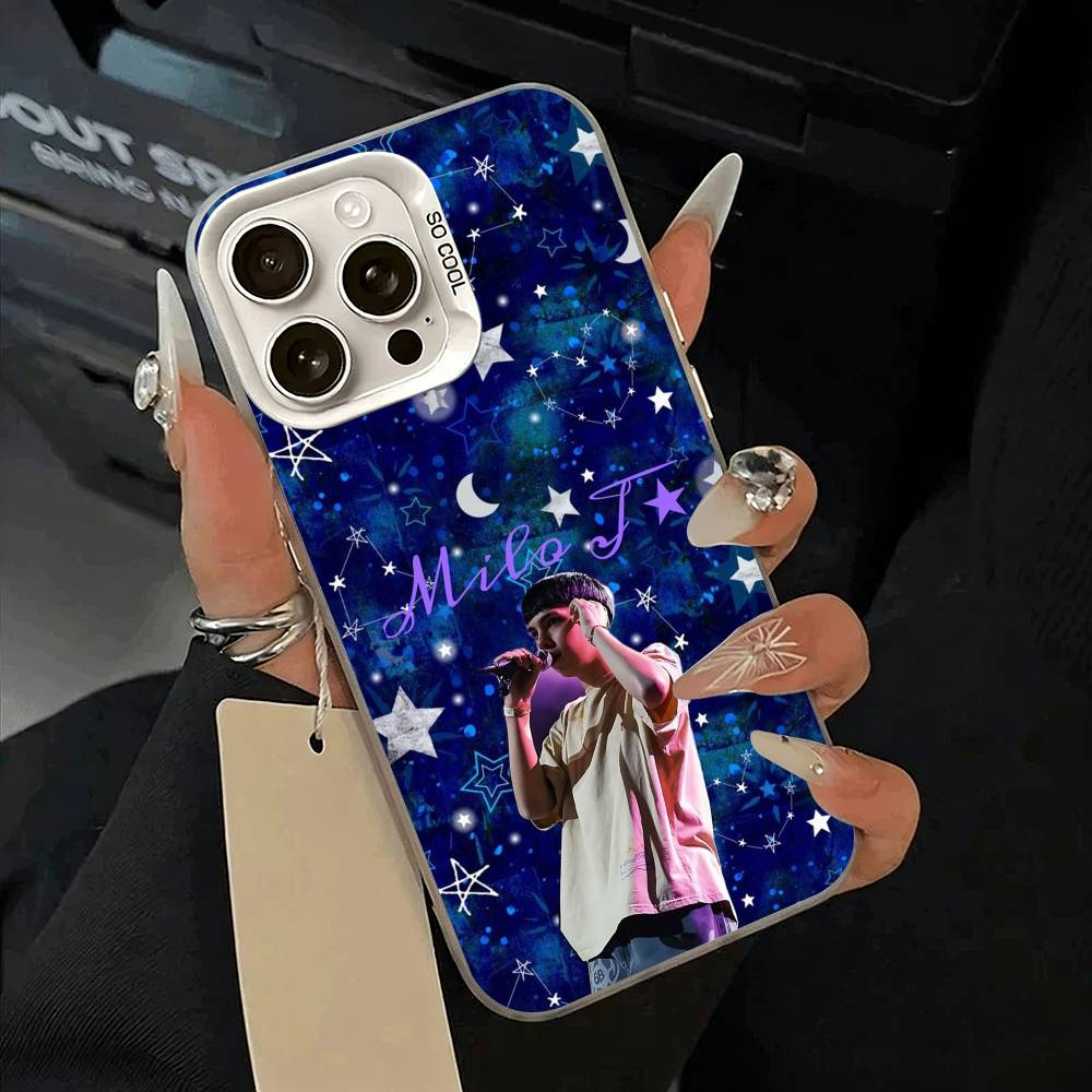 Top Gen Z artist Singer M-Milo Phone Case For iPhone 11 12 13 14 15 16Pro Max Plus white Sliver Phone Cover