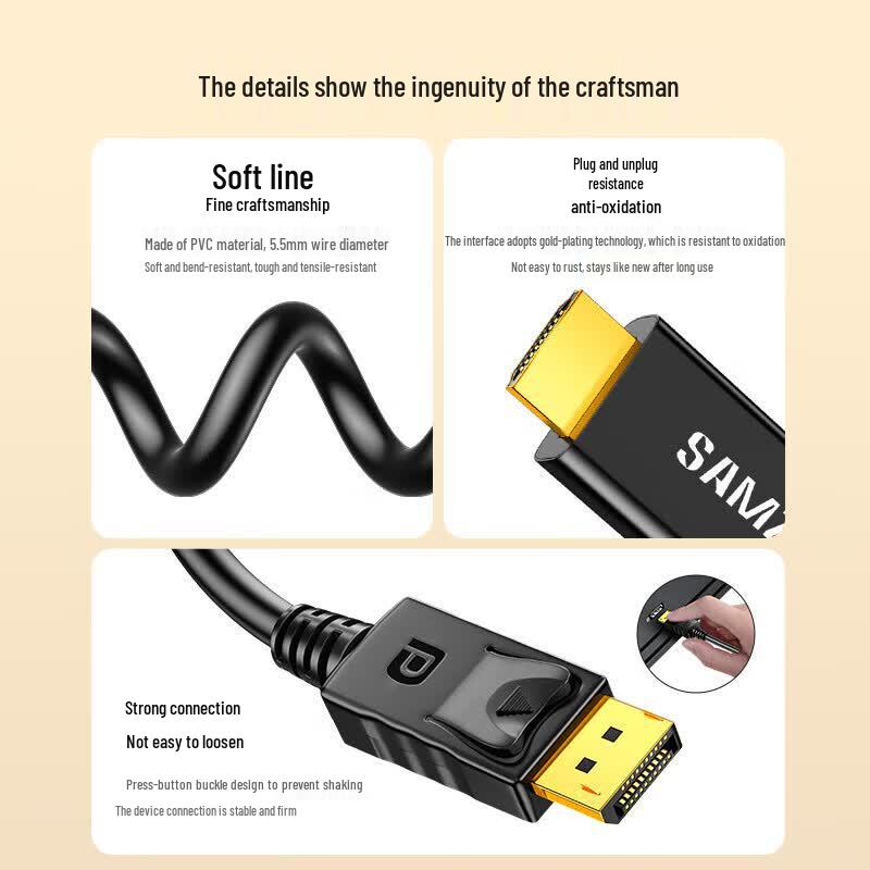 Кабель-адаптер Shanze DisplayPort 1.2 на HDMI 4K