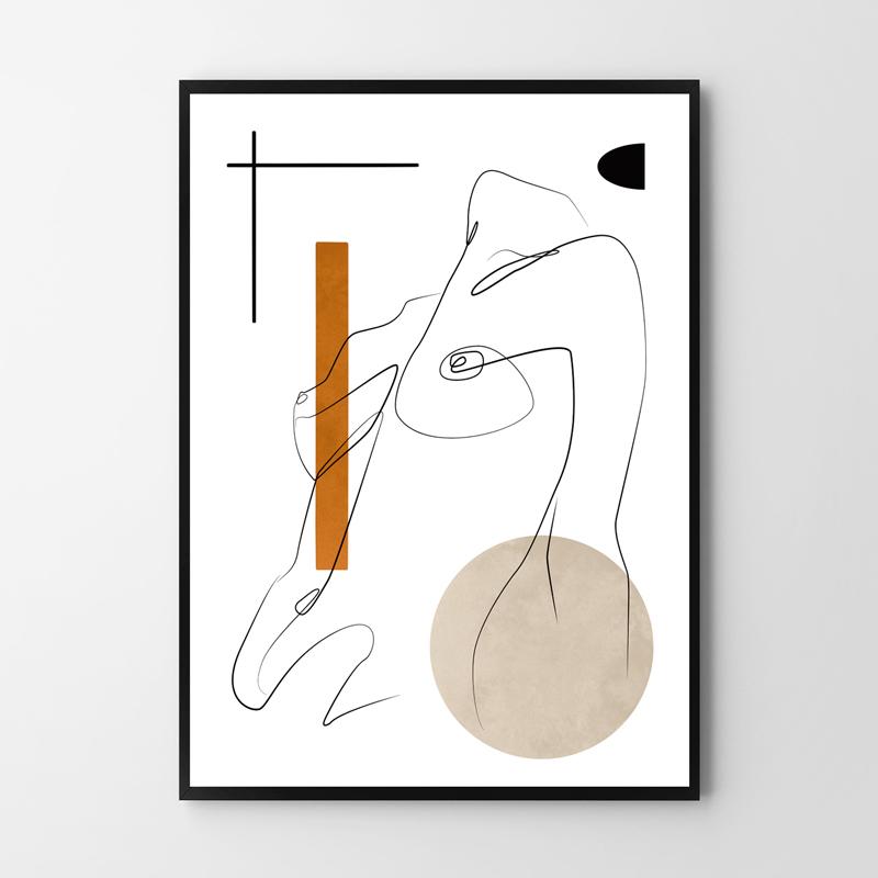 Постер портрет в стиле бохо тело