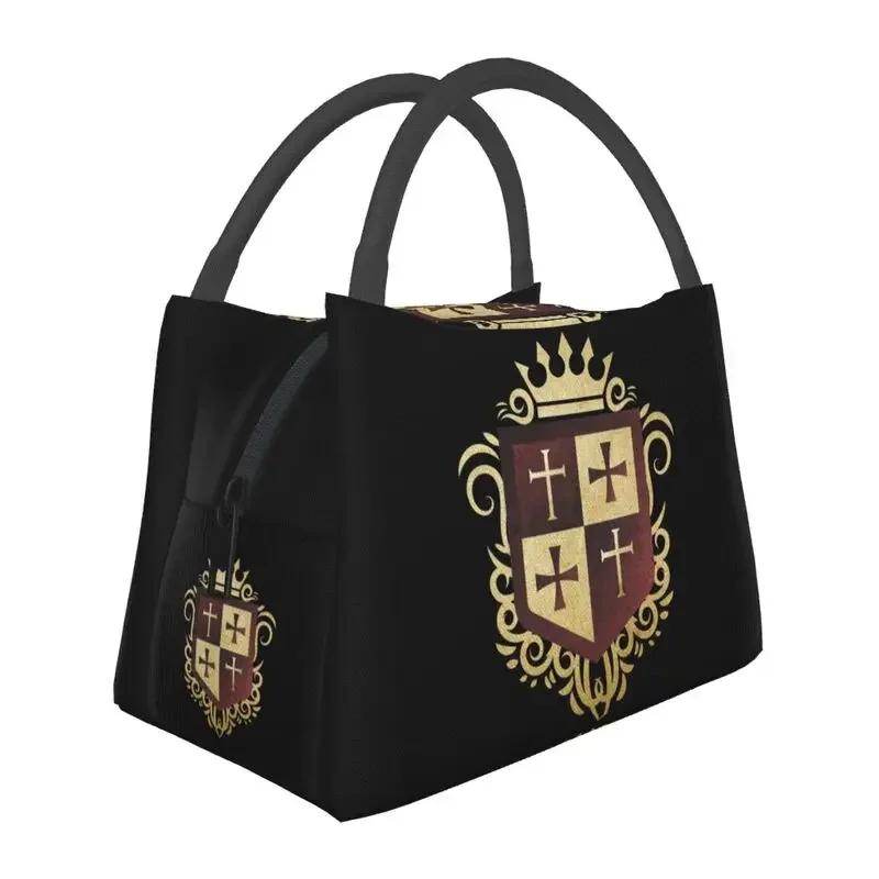 Портативный ланч-бокс с флагом тамплиеров, термохолодильник для еды, изолированный ланч-бокс для офиса, контейнер для пикника