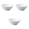 Set of 3 White Bowls X Ramen Bowls by Setomonohonpo 7.0mm High-Based [21.3 8.7cm (1400cc)]