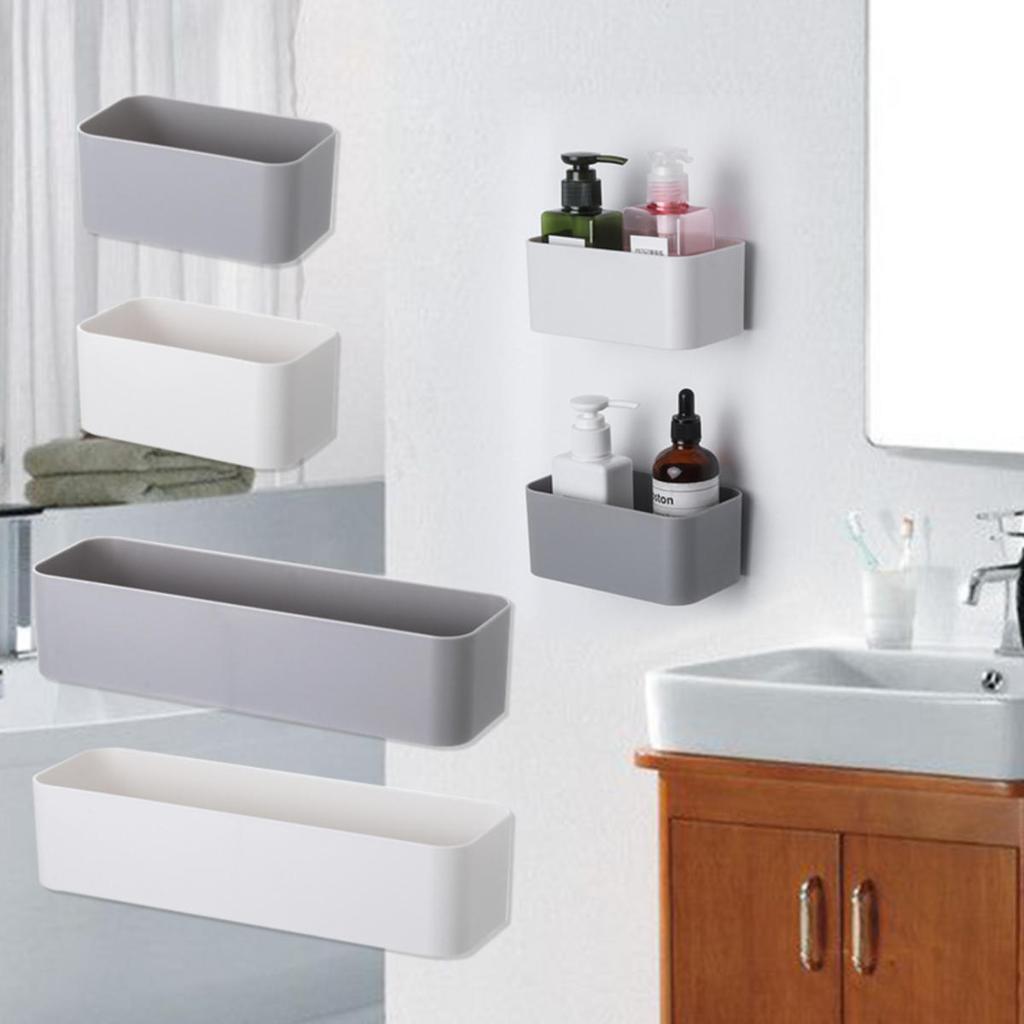 Bathroom Shelf No Drill Organizer Wall Mounted Storage Rack Corner Shelves ABS Toilet Shampoo Holder For Kitchen