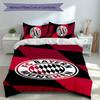 3pcs Football club logo Duvet Cover Set, Includes 1 Duvet Cover and 2 Pillowcases,Skin-Friendly&Comfortable Fabric,Suitable Bedding Sets