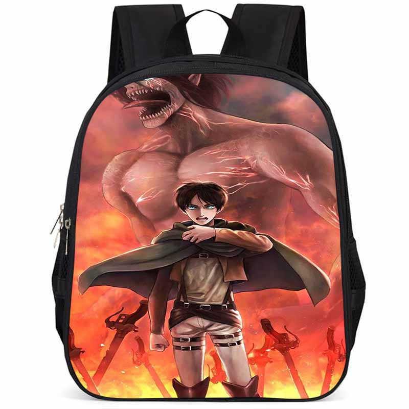 Школьный рюкзак Attack On Titan, 15 дюймов, большая вместимость, легкий, из Оксфордской ткани