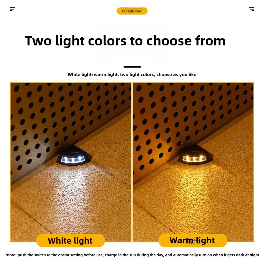 4PCS Solar Step Lamp Outdoor Home Garden Staircase Patio Lights Steps Walkway Lights Solar Lamp Outdoor LED Decorative Lights