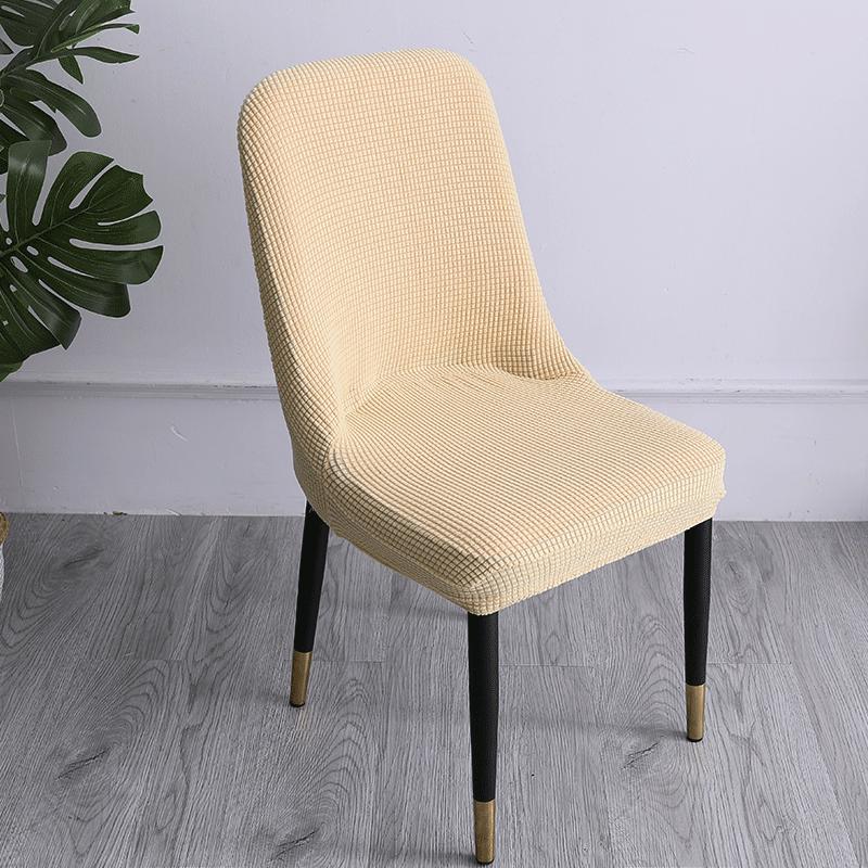 Curved Backrest Chair Cover, Semi-circular Dining Table Elastic Chair Cover