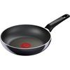 T-fal 20cm Frying Pan, Gas Stove Only, Long-Lasting Non-Stick, Easy-Cleaning "Black Mirror Intense" D53402