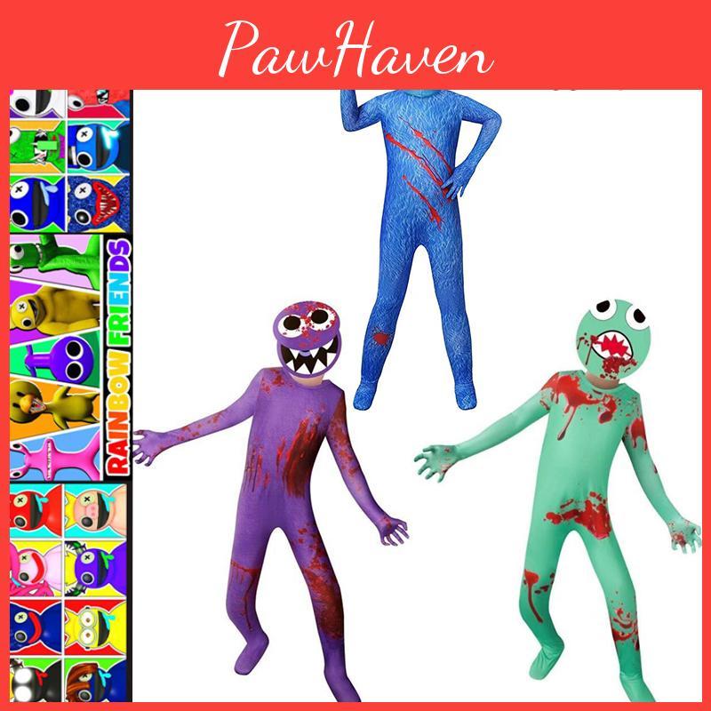 Красочный костюм для косплея Roblox Rainbow Friends, комбинезон для детей и взрослых