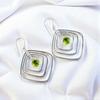 Peridot Gemstone 925 Sterling Silver Jewelry Handmade Drop/Dangle Earrings2.44" EE-71-9