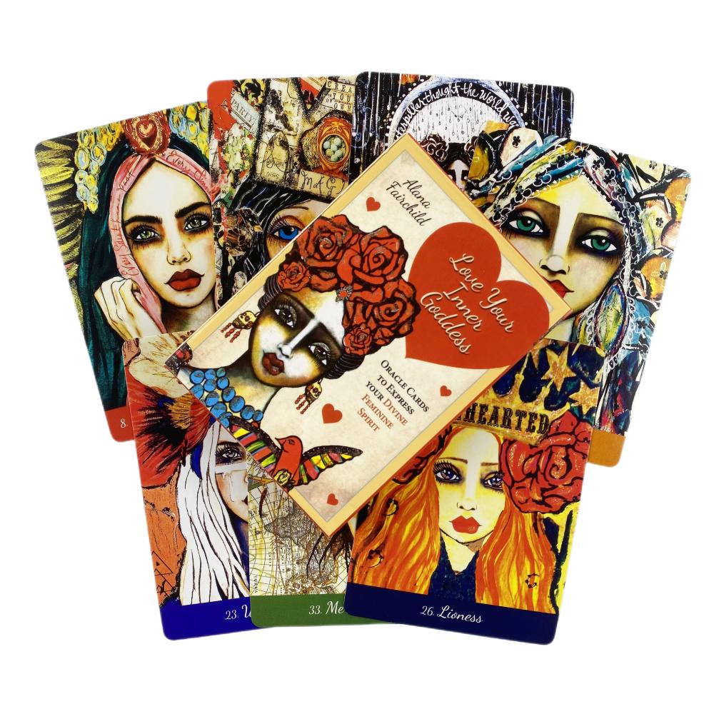Love Your Inner Goddess Oracle cards 44 deck Tarot English Visions Divination Edition Deck Borad Playing Games