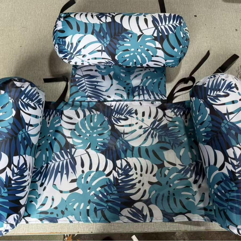 Inflatable Floating Water Raft with Backrest – Pool Air Cushion Lounge Chair