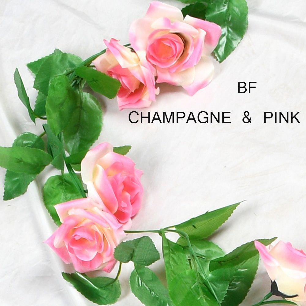 Гирлянда Декор для вечеринки Искусственные украшения Зеленые листья Искусственный цветок Виноградная лоза Сухоцветы Роза