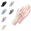 Anti-UV Riding Driving Gloves Half Finger Ice Silk Gloves New Nail Art Mittens  Summer
