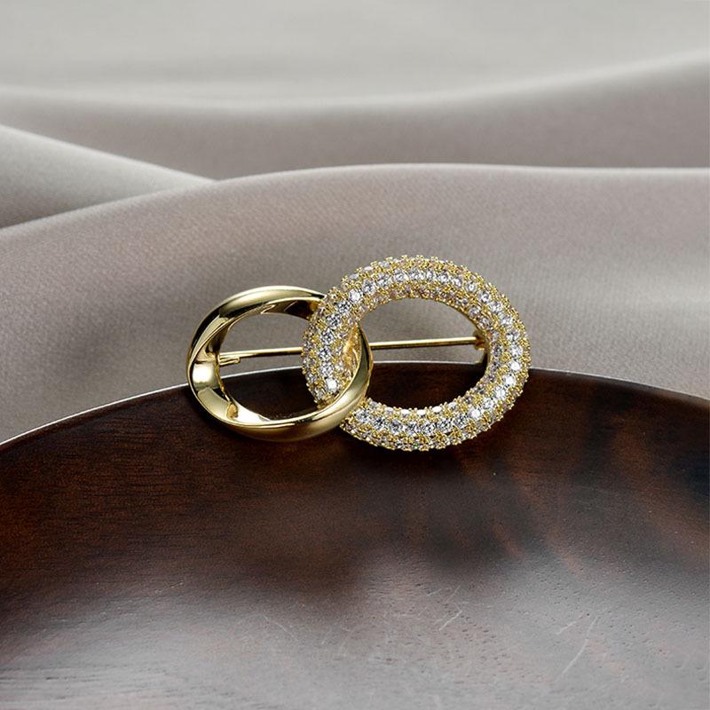 Элегантная женская роскошная брошь: Изысканная брошь-застежка с переплетением для изысканного, универсального образа