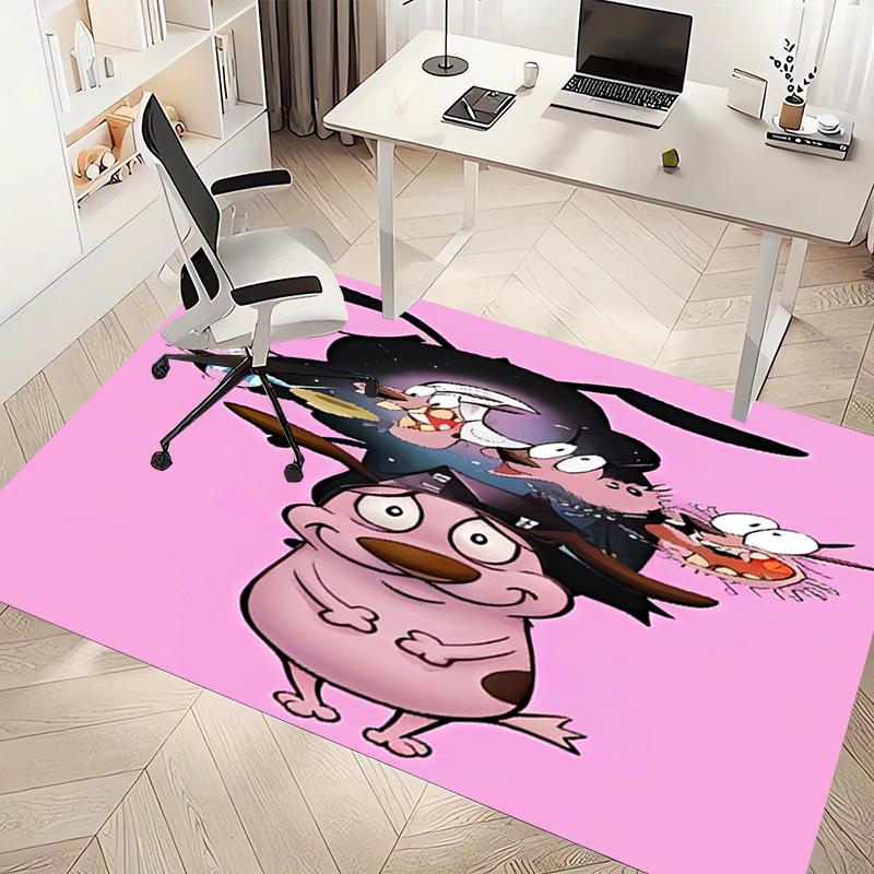 1pc Courage the Cowardly Dog1 Print Area Rug - Soft, Washable Non-Slip Indoor Mat, Living Room, Home Office Decorative Rug,Office Decorative