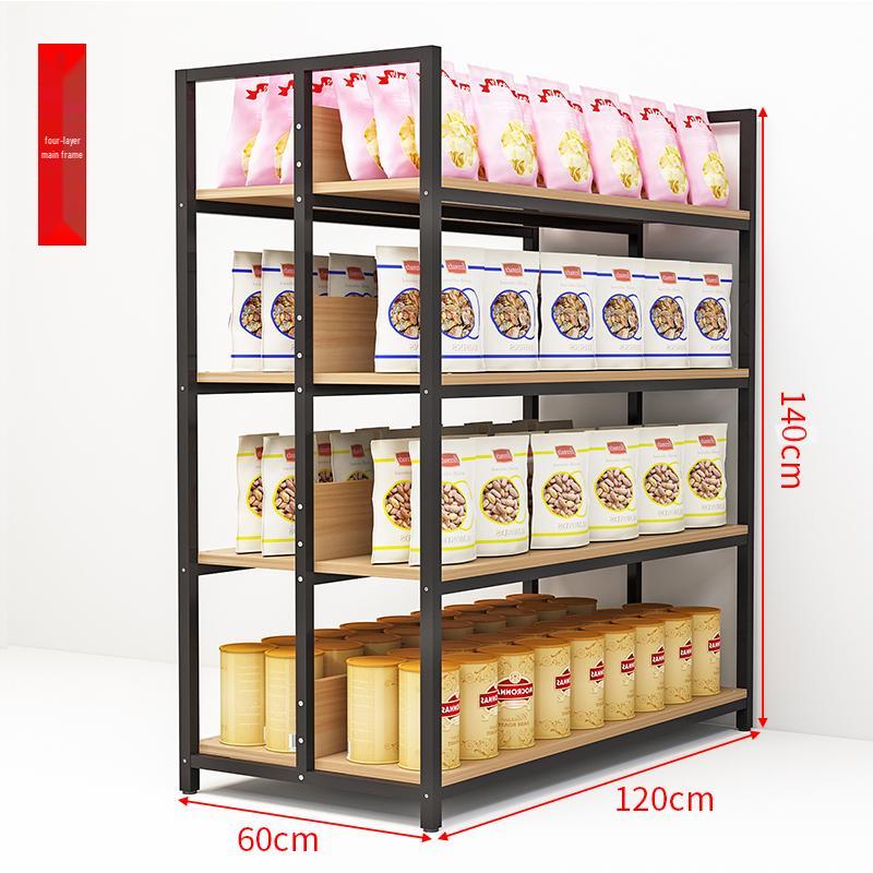 Multilayer Double-Sided Display Rack for Snacks, Drinks & Stationery
