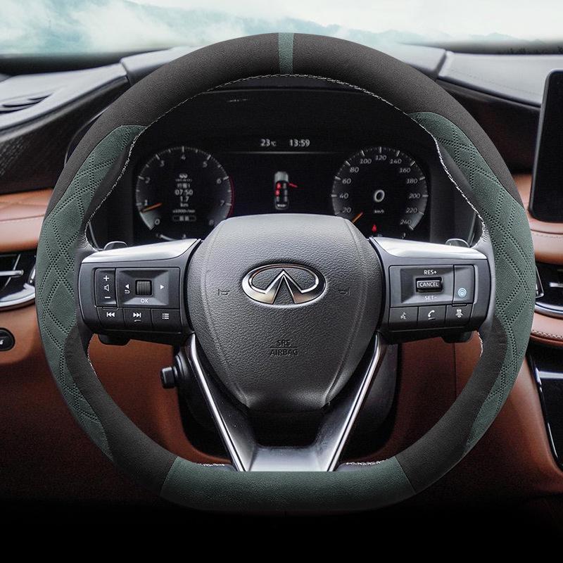 Чехол на руль из замши для Infiniti Q50L, QX50, QX60, QX55, Q70L - Зимнее использование