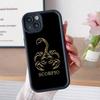 Золотой Скорпион Чехол для Мобильного Телефона для iPhone 17 16 15 14 13 12 11 Air Pro Max Plus Утолщенный ТПУ Цветной Чехол Роскошный Красивый Чехол