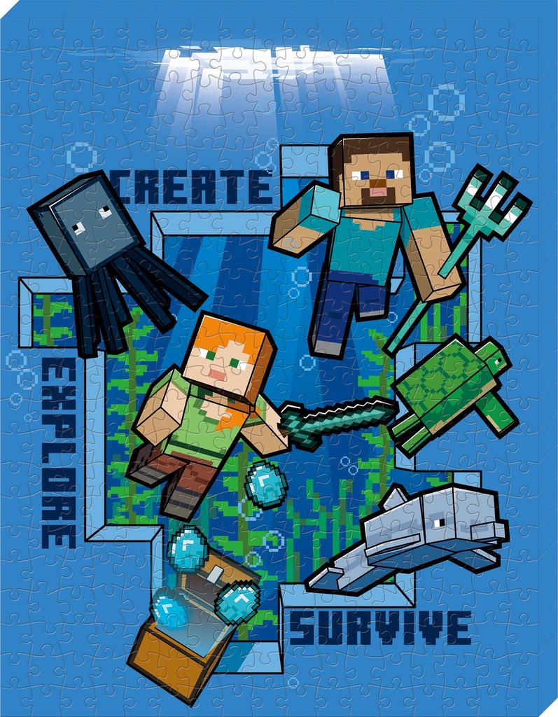 ENSKY MINECRAFT Minecraft Underwater X X Art Board Jigsaw Puzzle 366 Pieces ARTBOARD JIGSAW 23.7 30.7 2.1cm ATB-41