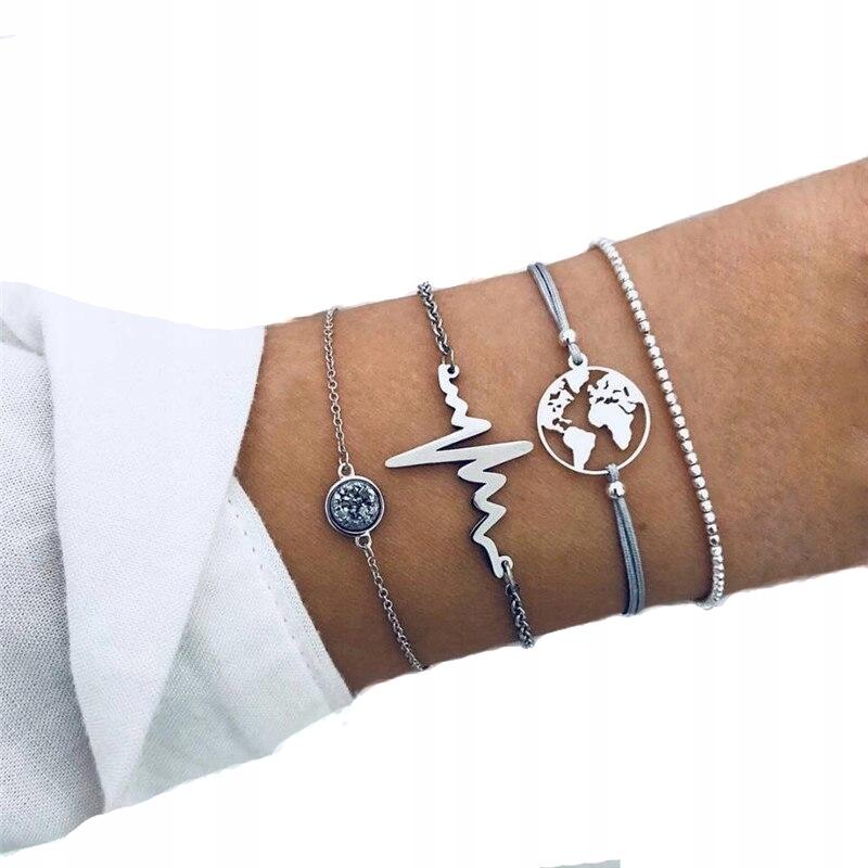 Boho Retro Punk Charms Bracelet Set 61